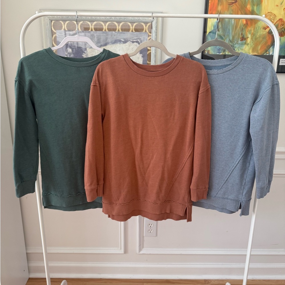 🚨SOLD🚨 Art Class Cozy Sweatshirt LOT - Green, Rust & Blue